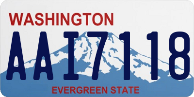 WA license plate AAI7118