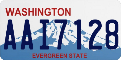 WA license plate AAI7128
