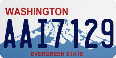 WA license plate AAI7129