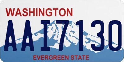WA license plate AAI7130
