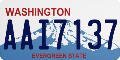 WA license plate AAI7137