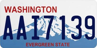 WA license plate AAI7139