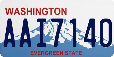 WA license plate AAI7140