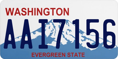 WA license plate AAI7156