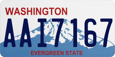 WA license plate AAI7167