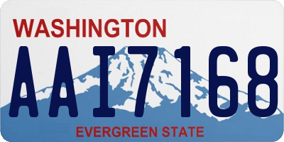 WA license plate AAI7168