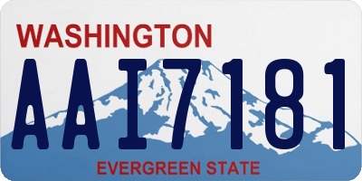 WA license plate AAI7181