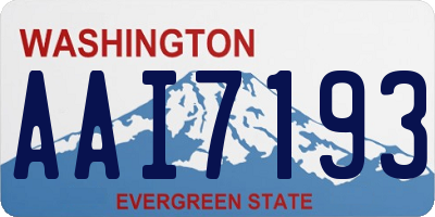 WA license plate AAI7193