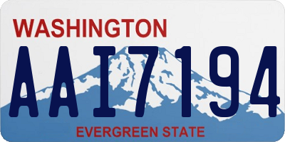 WA license plate AAI7194
