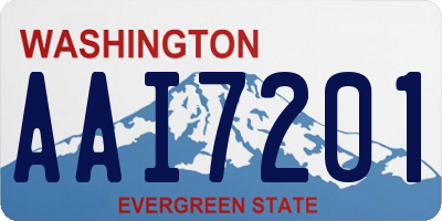 WA license plate AAI7201