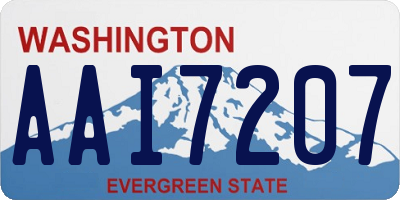 WA license plate AAI7207