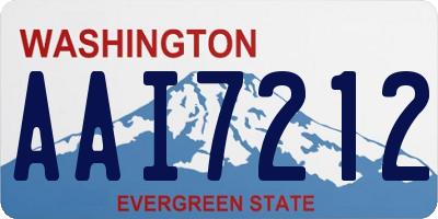 WA license plate AAI7212