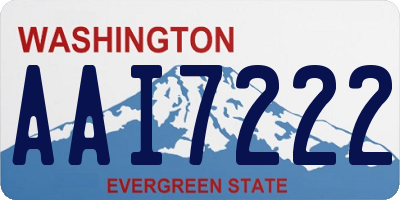 WA license plate AAI7222