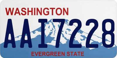 WA license plate AAI7228