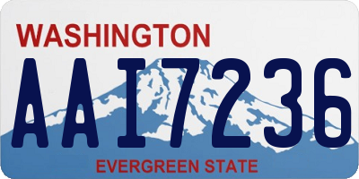 WA license plate AAI7236