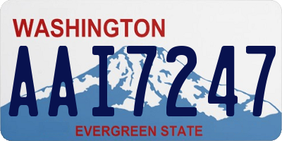 WA license plate AAI7247