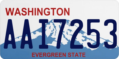 WA license plate AAI7253
