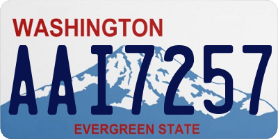 WA license plate AAI7257