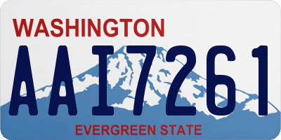 WA license plate AAI7261