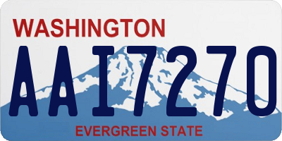 WA license plate AAI7270