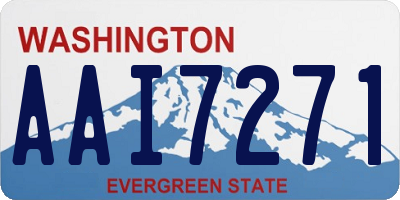 WA license plate AAI7271