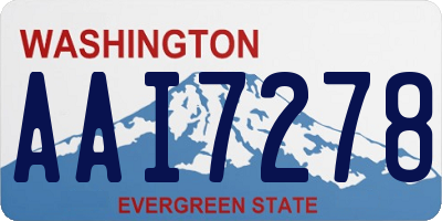 WA license plate AAI7278