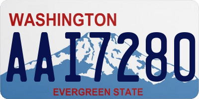 WA license plate AAI7280