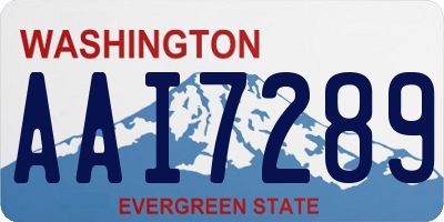 WA license plate AAI7289