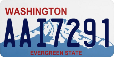 WA license plate AAI7291
