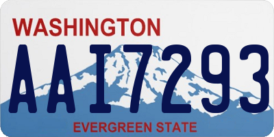 WA license plate AAI7293