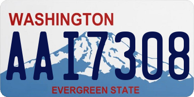 WA license plate AAI7308