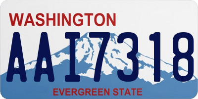 WA license plate AAI7318
