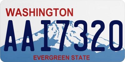 WA license plate AAI7320