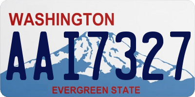 WA license plate AAI7327