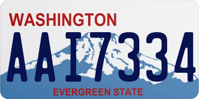 WA license plate AAI7334