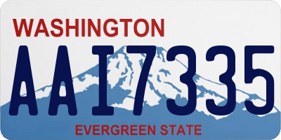 WA license plate AAI7335