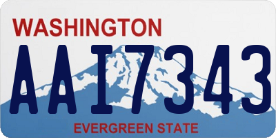 WA license plate AAI7343