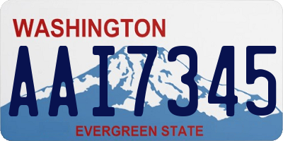 WA license plate AAI7345
