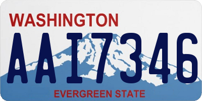 WA license plate AAI7346