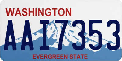 WA license plate AAI7353