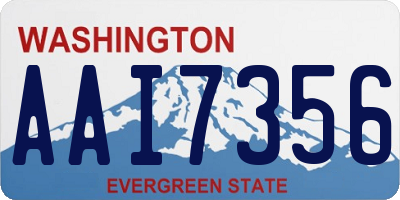 WA license plate AAI7356