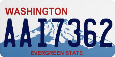 WA license plate AAI7362