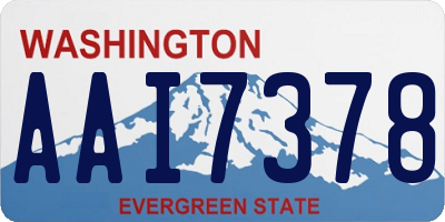 WA license plate AAI7378