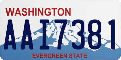 WA license plate AAI7381