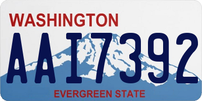 WA license plate AAI7392