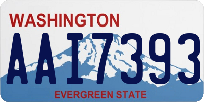 WA license plate AAI7393