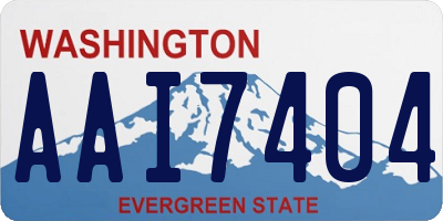 WA license plate AAI7404