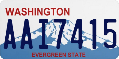 WA license plate AAI7415