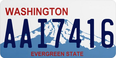 WA license plate AAI7416