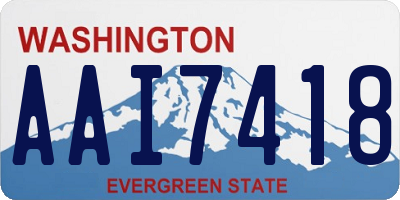 WA license plate AAI7418